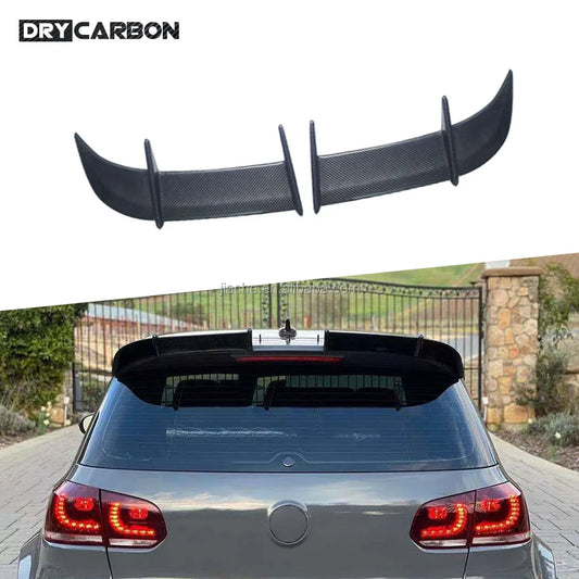 Carbon Fiber Rear Roof Spoiler for Volkswagen VW Golf 6 MK6 VI GTI R20 2010 - 2013 Not for Standard Rear Trunk Wings Car Styling