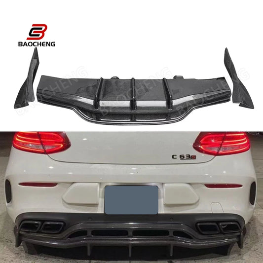 Carbon Fiber for Mercedes-Benz W205 C63 2015-2017 High Quality Rear Bumper Diffuser Car Parts Accessories